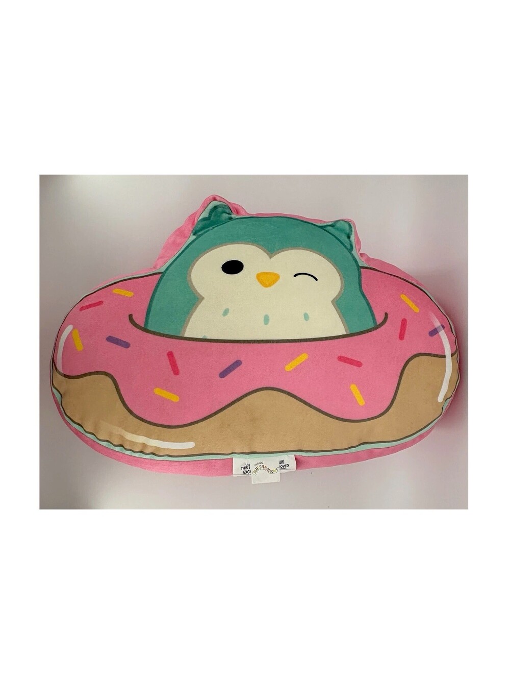 Squishmallows Sweet Winston Owl Donut Plush Pillow 2024 Franco Kelly Toys New